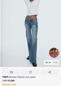 H&M Women Flared Low Jeans