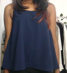 Navy blue cape top