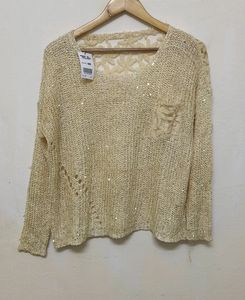 Trendy New Shinny Gold Top For Women