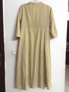 Elegant Beige Midi Dress