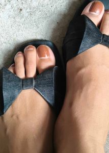 Black Bow Slide Sandals
