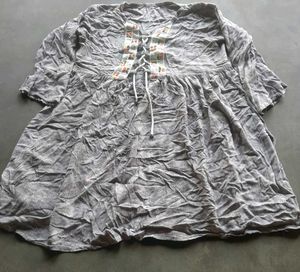 Bohemian Style Embroidered Tunic Top