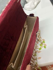 Embellished Velvet Clutch Bag- Never used