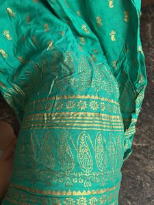 Vibrant Pink &amp; Green Ombre Kurta
