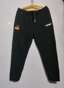 Evisu Black Graphic Print Joggers