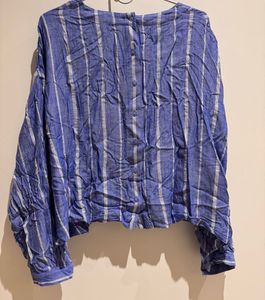 Marks &amp; Spencer - White &amp; Blue Striped Top