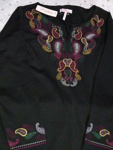 Stylish Black Embroidered Top
