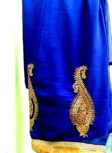 Synthetic Saree With Blouse
