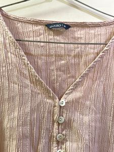 Zudio Pink Button-Down Blouse
