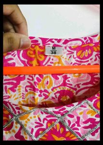 Beautiful Pink Floral Ethnic Gown