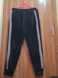 black  Joggers with Glitter Stripe🎀