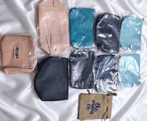 Set of Cosmetic Pouches - Various Colors