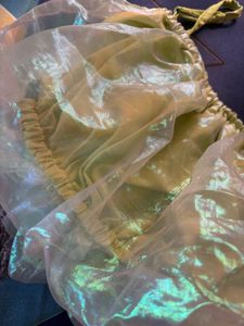 Green Sheer Crop Top