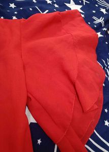 Womens Red Crop Top