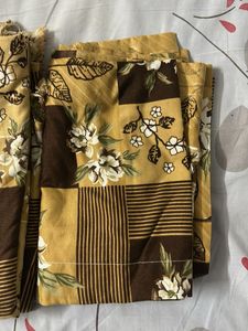 Brown floral print bedsheet set