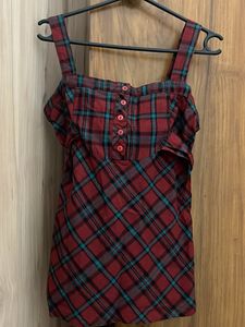 Red Plaid Spaghetti Strap Top