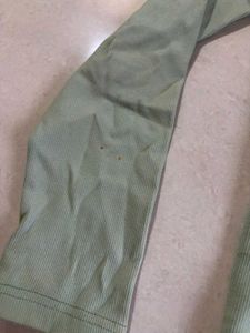 mint Green Henley Long Sleeve Top