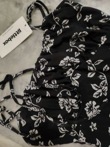 Chic Black Floral  Dress