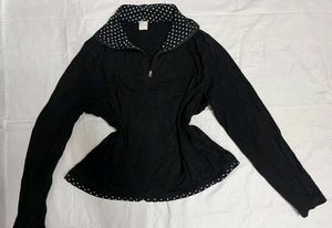 Black Polka Dot Top