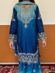 Stunning Blue Ombre Kurta Set