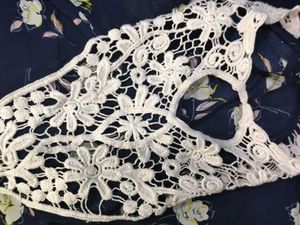 Navy Floral Cold Shoulder Top