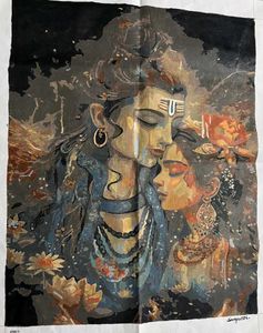 Lord Shiva &amp; Parvati Painting
