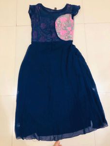 Elegant Navy Blue Ethnic Gown