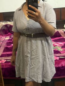 Casual Grey Mini Dress