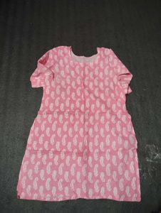 Pink Paisley Print barbie Kurta