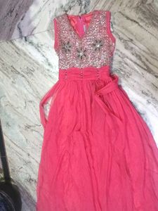 Girls' Pink Embellished Party Dress