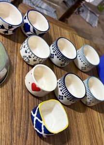 Set of 9 Decorative Ceramic Bowls
