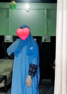 Elegant Blue Ethnic Kaftaan Abaya.