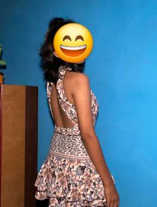 Boho Floral Halter Dress