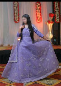 Elegant Lavender Ethnic Gown
