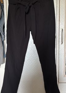 Black Paperbag Waist Pants