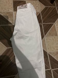White Casual Pants