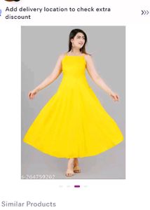 Yellow Anarkali Gown with Dupatta