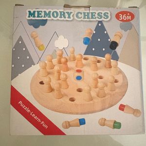 Wooden- Memory Chess Game for Kids