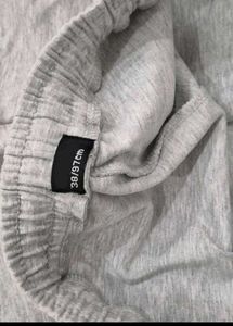 Grey Zipper Ankle Wide Leg Sweatpants