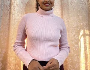 Turtle Neck Pink Sweater Ralph Lauren