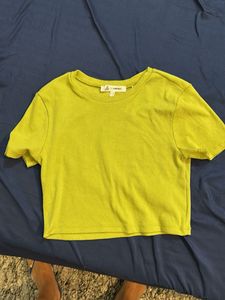 Chartreuse Cropped Tee