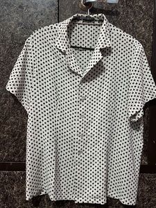 Stylish Polka Dot Short Sleeve Shirt