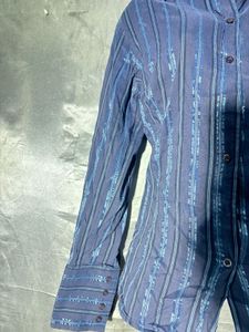 Zara Blue Striped Button-Up Shirt