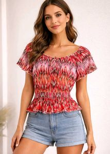 Stylish Off-Shoulder Peplum Top