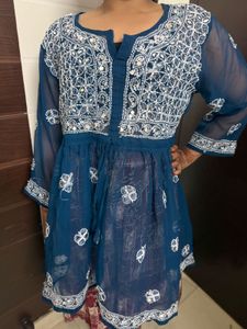 Elegant Teal Embroidered Kurta