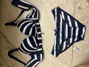 Striped Bra and Panty Set