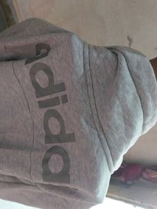 Grey Adidas Zip-Up Hoodie