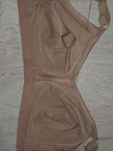 Full Coverage Tan Color Bra With Three Hooks