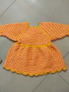 Handmade Crochet Baby Dress - Adorable!