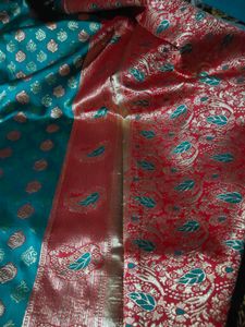 Elegant Green Brocade Saree